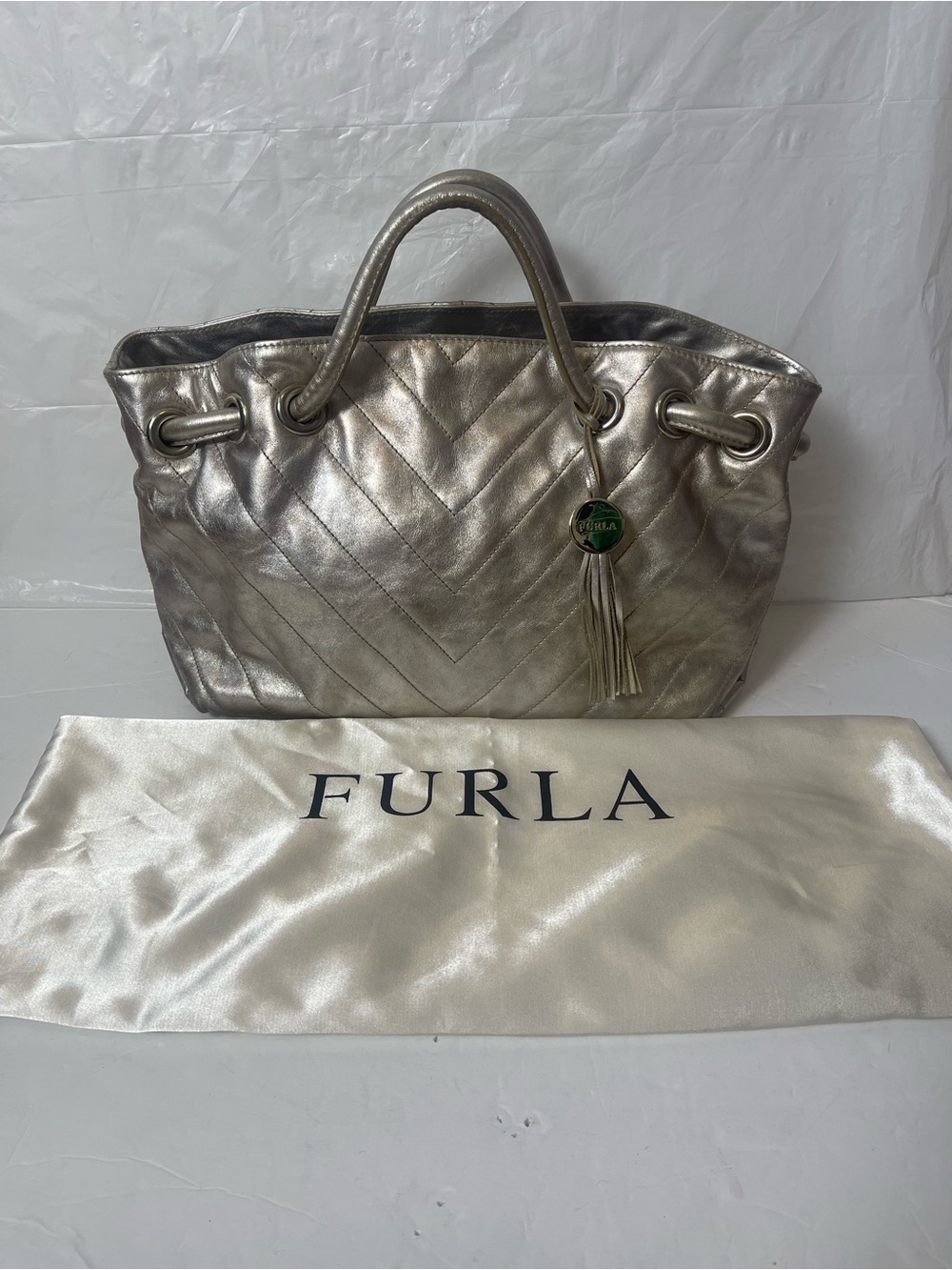 Vintage Furla Carmen shopping tote bag